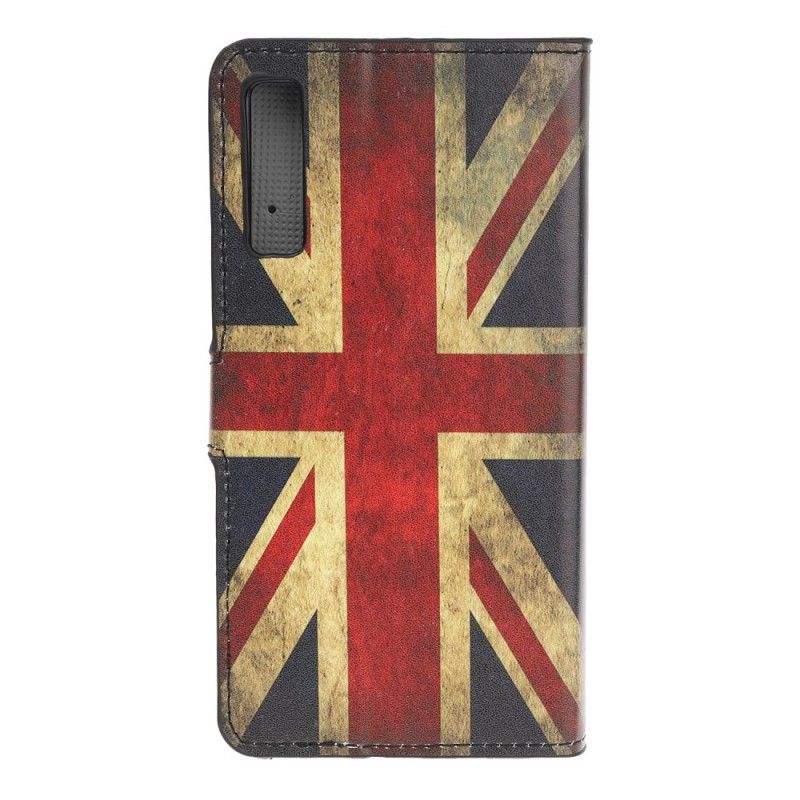 Leren Hoesje voor Samsung Galaxy A70 Engelse Vlag