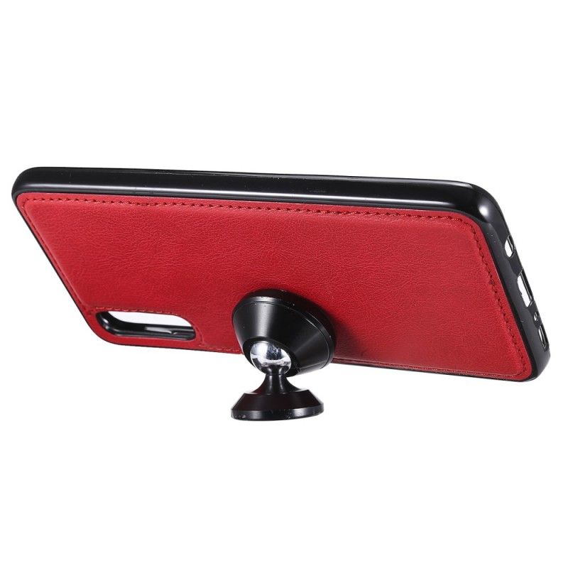 Leren Hoesje voor Samsung Galaxy A70 Rood Zwart Afneembaar