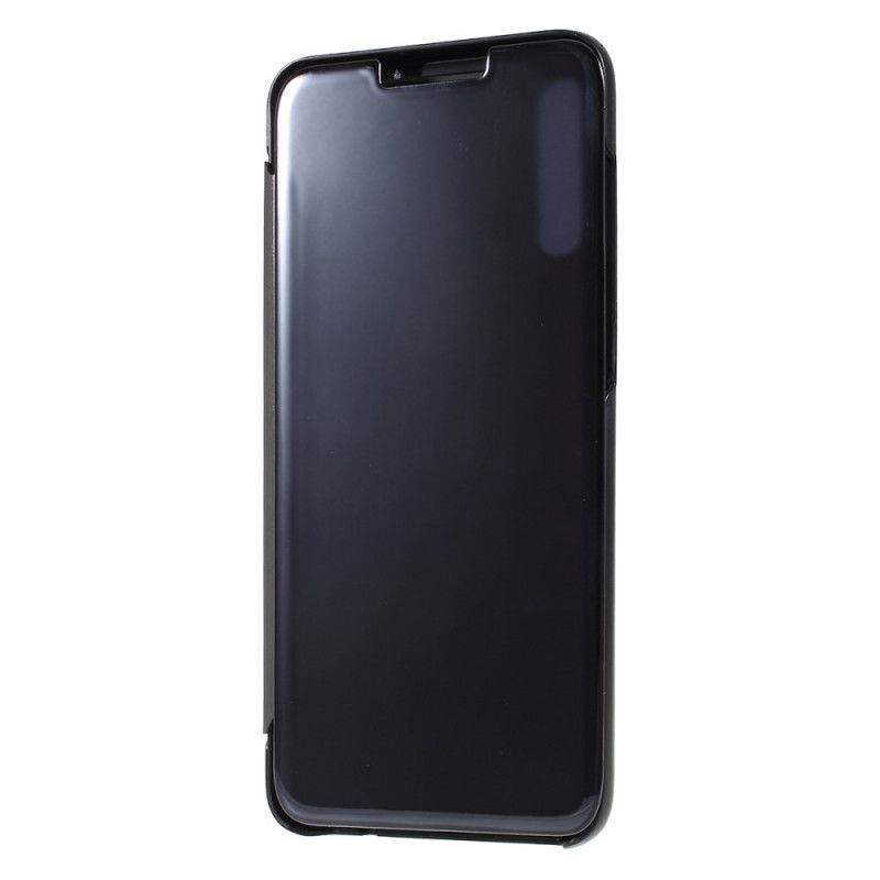 Zichtafdekking Samsung Galaxy A70 Goud Zwart Spiegel En Ledereffect