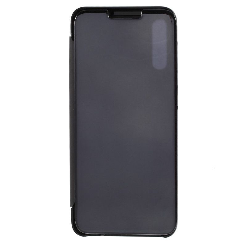 Zichtafdekking Samsung Galaxy A70 Goud Zwart Spiegel En Ledereffect