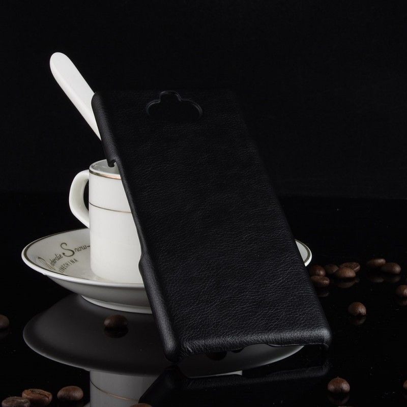 Hoesje Sony Xperia 10 Plus Grijs Zwart Performance Lychee Leereffect