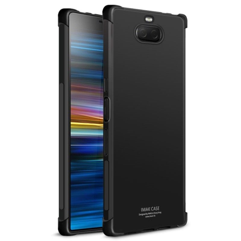 Hoesje Sony Xperia 10 Plus Transparant Zwart Imak Huidgevoel