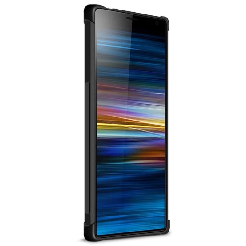 Hoesje Sony Xperia 10 Plus Transparant Zwart Imak Huidgevoel