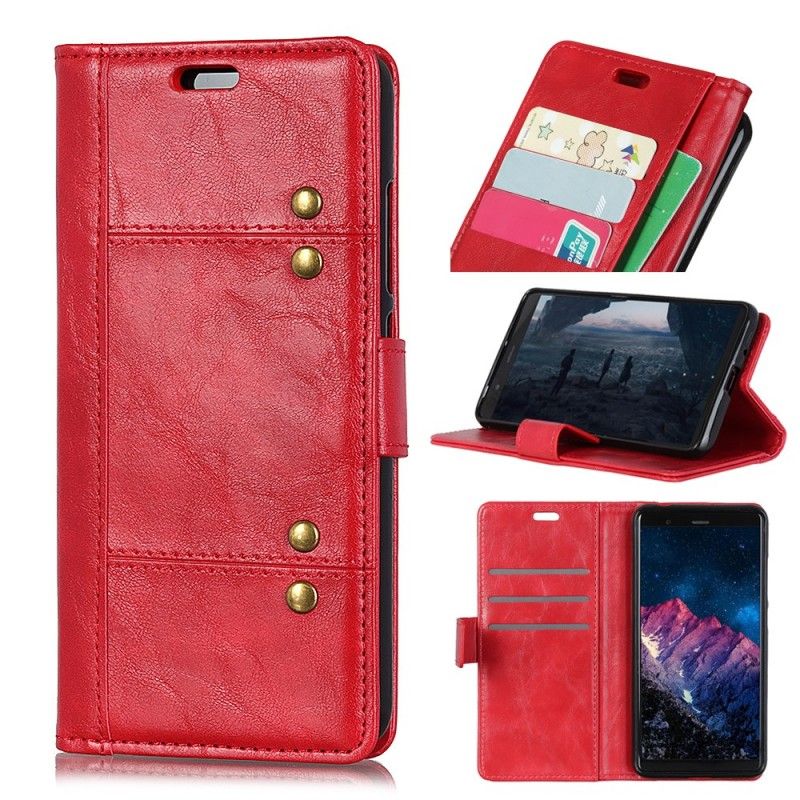 Leren Hoesje Sony Xperia 10 Plus Antiek Leereffect