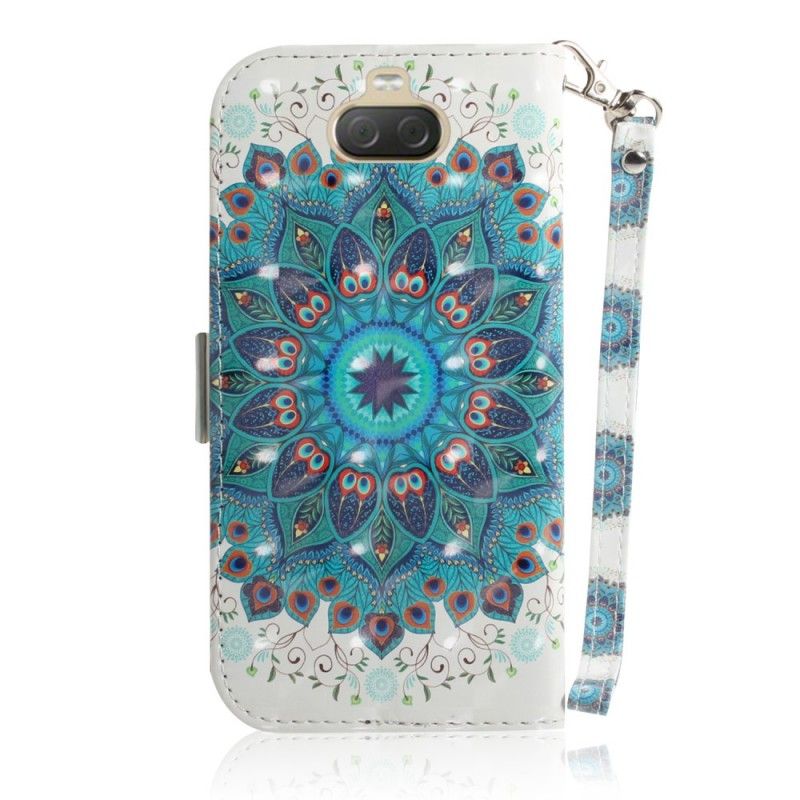 Leren Hoesje Sony Xperia 10 Plus Meesterlijke Mandala Met String