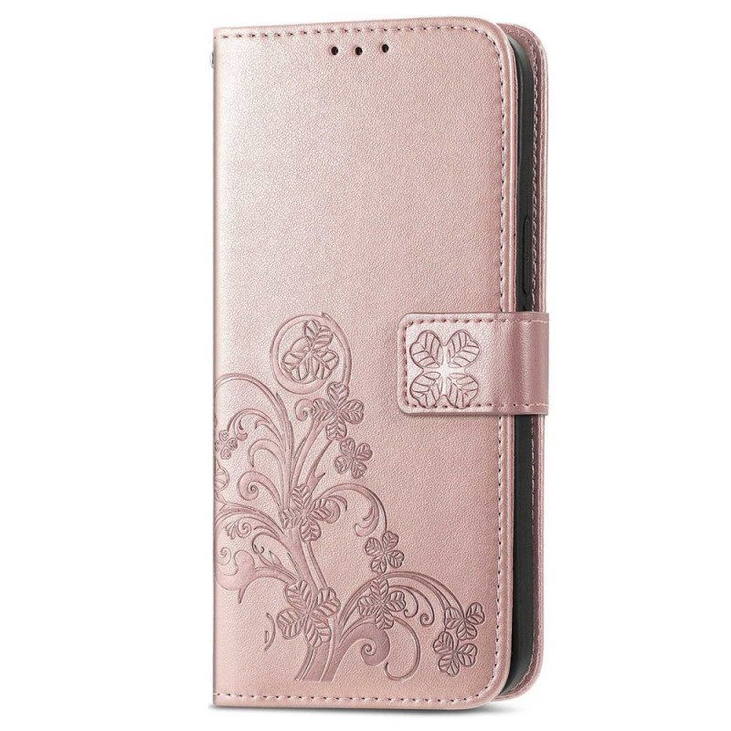 Folio-hoesje voor Xiaomi 12T / 12T Pro Met Ketting Bloemen Met Kleine Bandjes