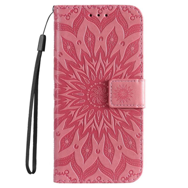 Folio-hoesje voor Xiaomi 12T / 12T Pro Met Ketting Strakke Mandala