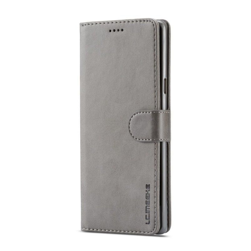 Bescherming Hoesje Samsung Galaxy Note 9 Grijs Zwart Lc.Imeeke Leereffect
