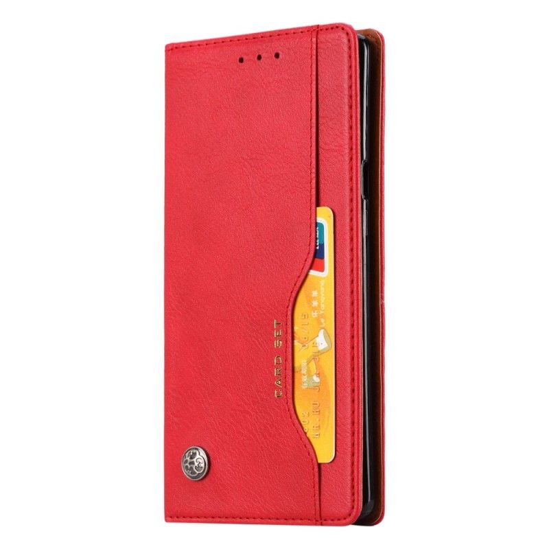 Folio-hoesje Samsung Galaxy Note 9 Bruin Zwart Telefoonhoesje Kaarthouder Van Imitatieleer