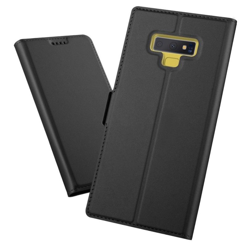Folio-hoesje Samsung Galaxy Note 9 Goud Kaarthouder Met Leereffect