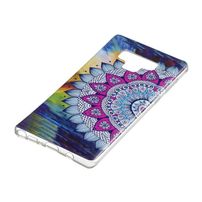 Hoesje Samsung Galaxy Note 9 Fluorescerende Mandala-Uil