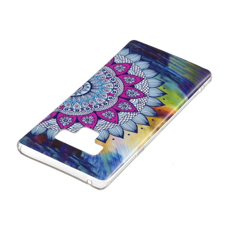 Hoesje Samsung Galaxy Note 9 Fluorescerende Mandala-Uil