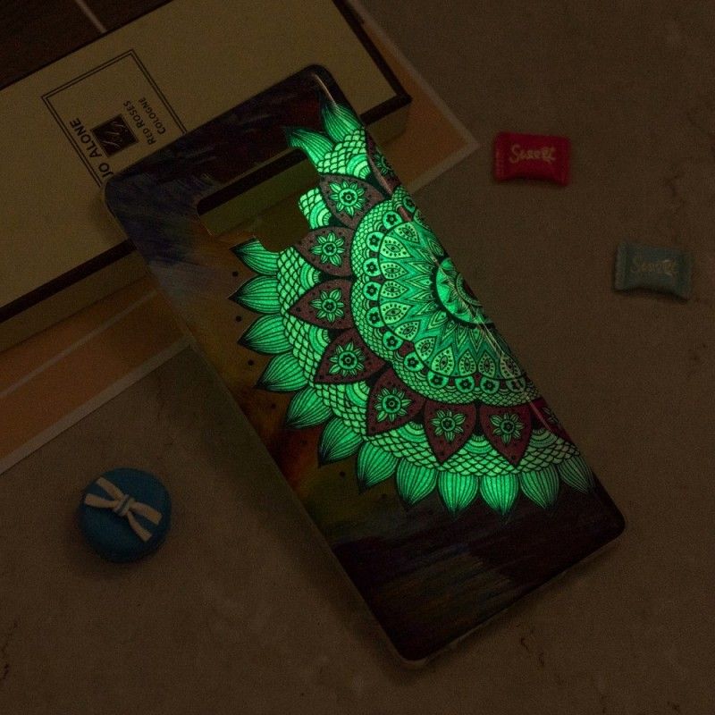 Hoesje Samsung Galaxy Note 9 Fluorescerende Mandala-Uil