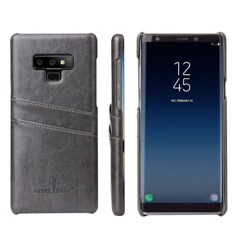 Hoesje Samsung Galaxy Note 9 Marineblauw Bruin Fierre Shann-Zakjes