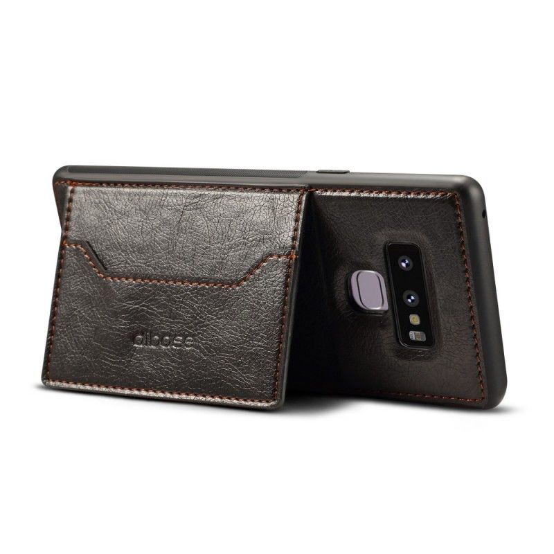 Hoesje Samsung Galaxy Note 9 Rood Zwart Kaarthouder Ultra Support