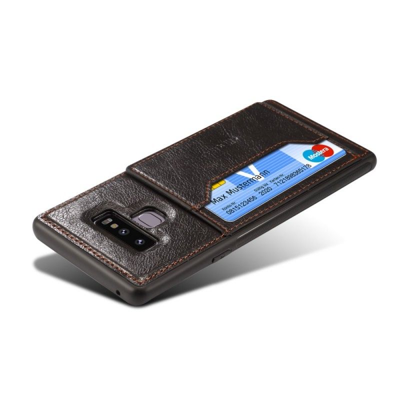 Hoesje Samsung Galaxy Note 9 Rood Zwart Kaarthouder Ultra Support