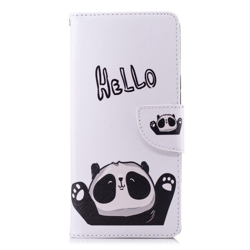 Leren Hoesje Samsung Galaxy Note 9 Hallo Panda