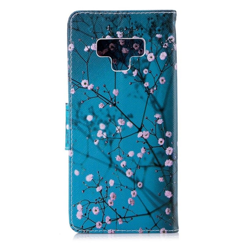 Leren Hoesje Samsung Galaxy Note 9 Telefoonhoesje Bloeiende Boom