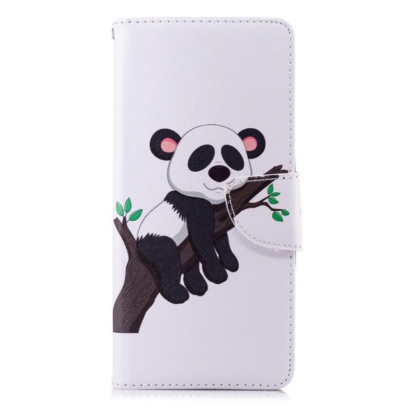 Leren Hoesje Samsung Galaxy Note 9 Telefoonhoesje Luie Panda