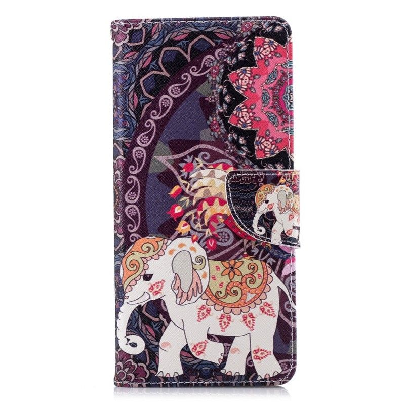 Leren Hoesje voor Samsung Galaxy Note 9 Etnische Olifantenmandala