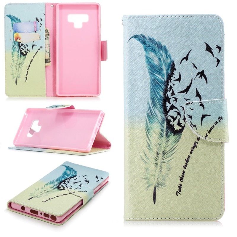 Leren Hoesje voor Samsung Galaxy Note 9 Leren Vliegen