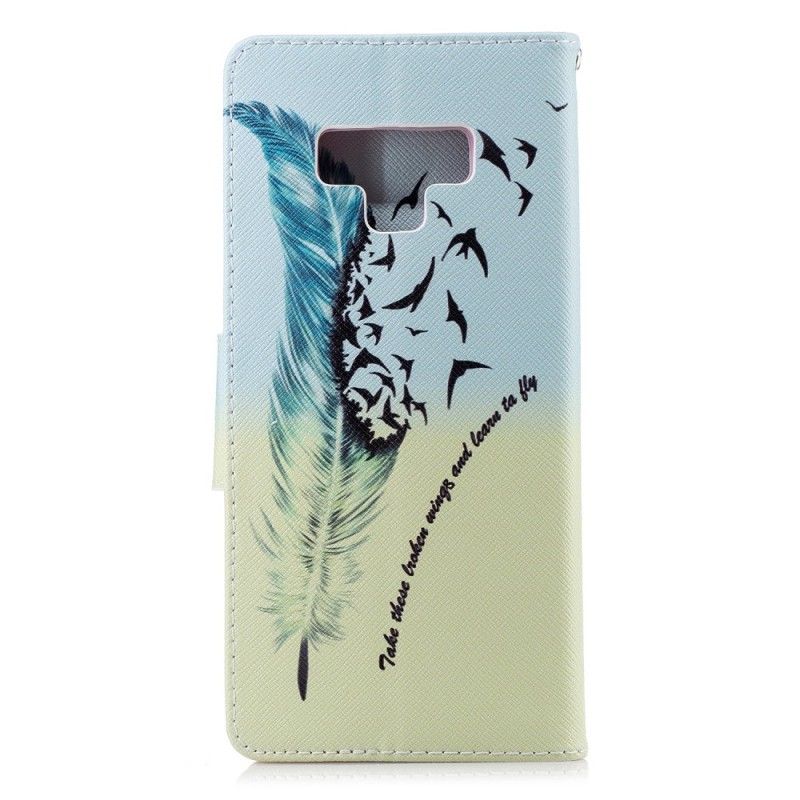 Leren Hoesje voor Samsung Galaxy Note 9 Leren Vliegen