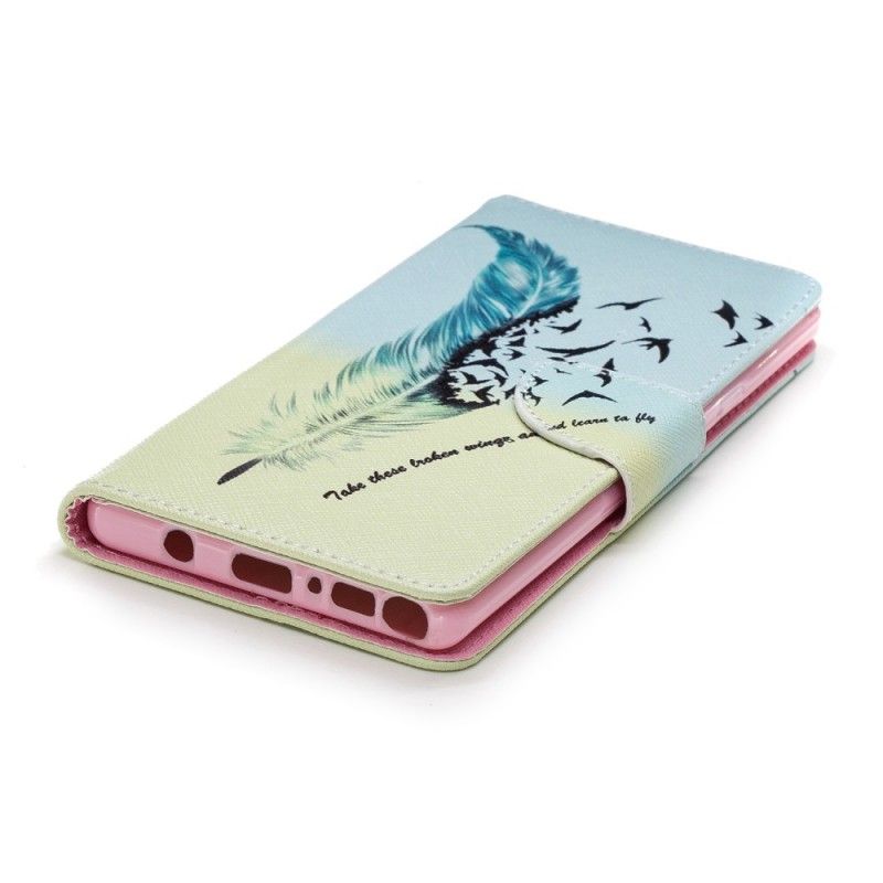Leren Hoesje voor Samsung Galaxy Note 9 Leren Vliegen