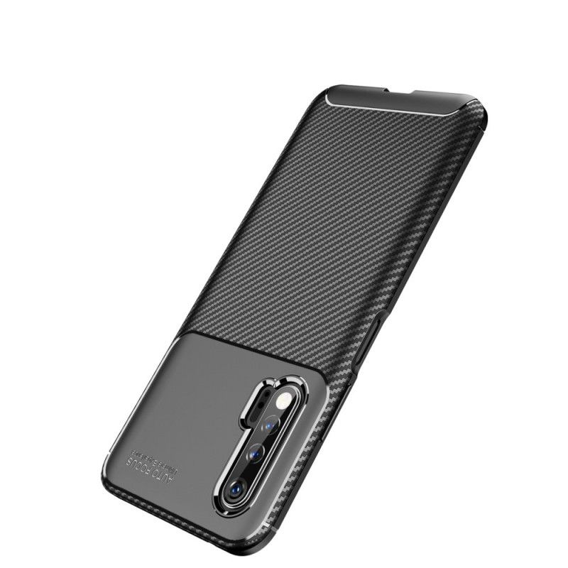 Hoesje Huawei Nova 6 Donkerblauw Zwart Flexibele Koolstofvezeltextuur