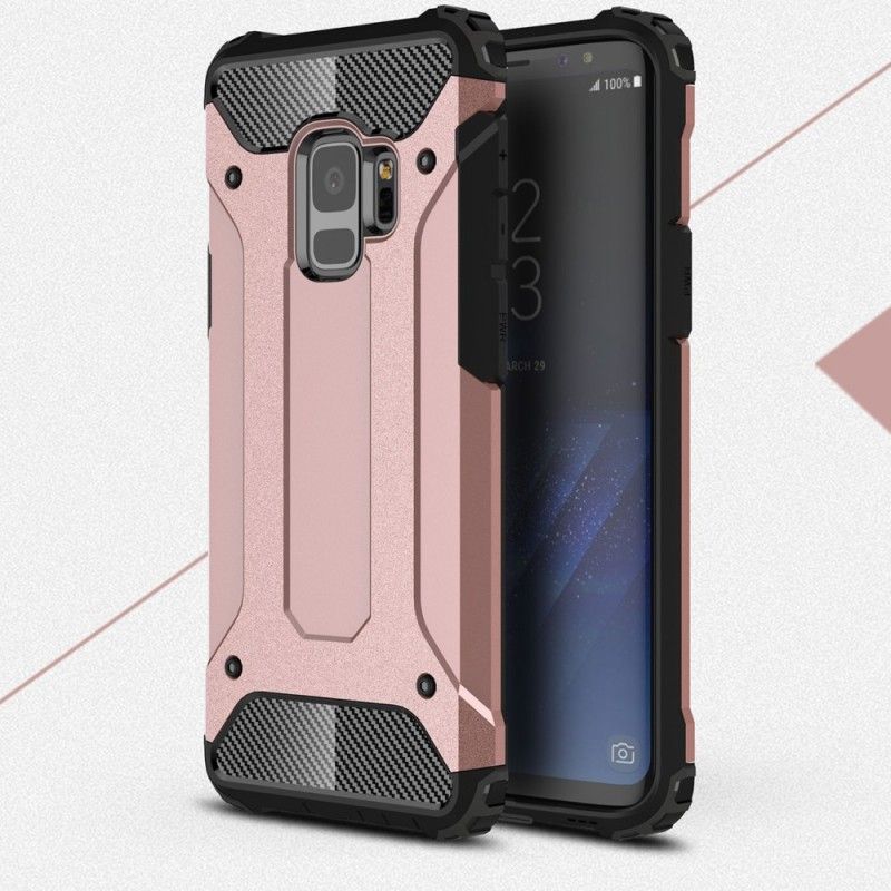 Case Hoesje Samsung Galaxy S9 Rood Zwart Telefoonhoesje Overlevende