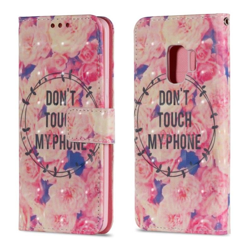 Cover Folio-hoesje Samsung Galaxy S9 Telefoonhoesje Raak Mijn Telefoonrozen Niet Aan