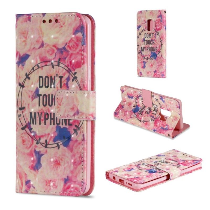 Cover Folio-hoesje Samsung Galaxy S9 Telefoonhoesje Raak Mijn Telefoonrozen Niet Aan