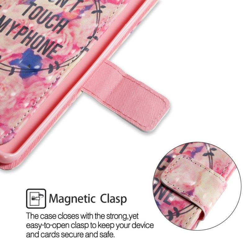 Cover Folio-hoesje Samsung Galaxy S9 Telefoonhoesje Raak Mijn Telefoonrozen Niet Aan