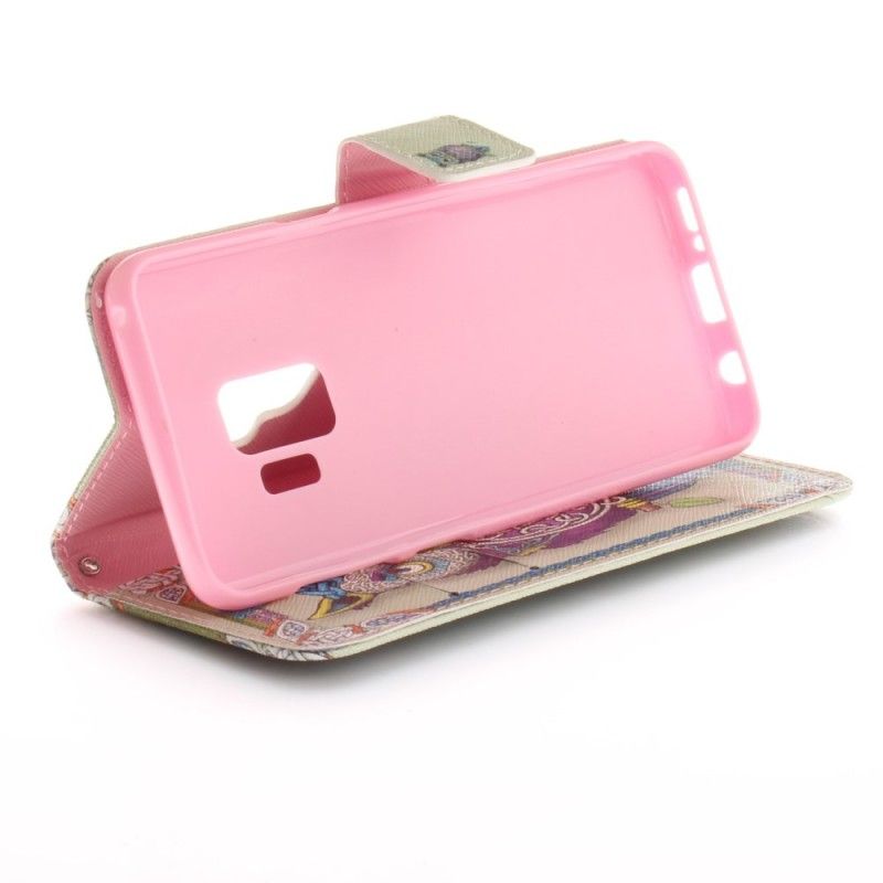 Cover Folio-hoesje Samsung Galaxy S9 Telefoonhoesje Tribale Uil