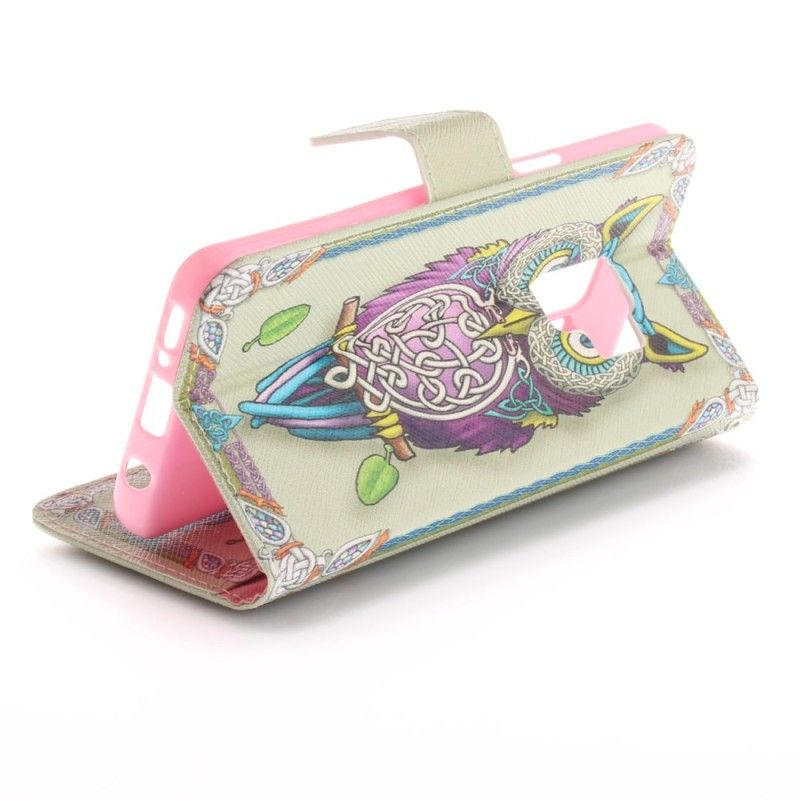 Cover Folio-hoesje Samsung Galaxy S9 Telefoonhoesje Tribale Uil