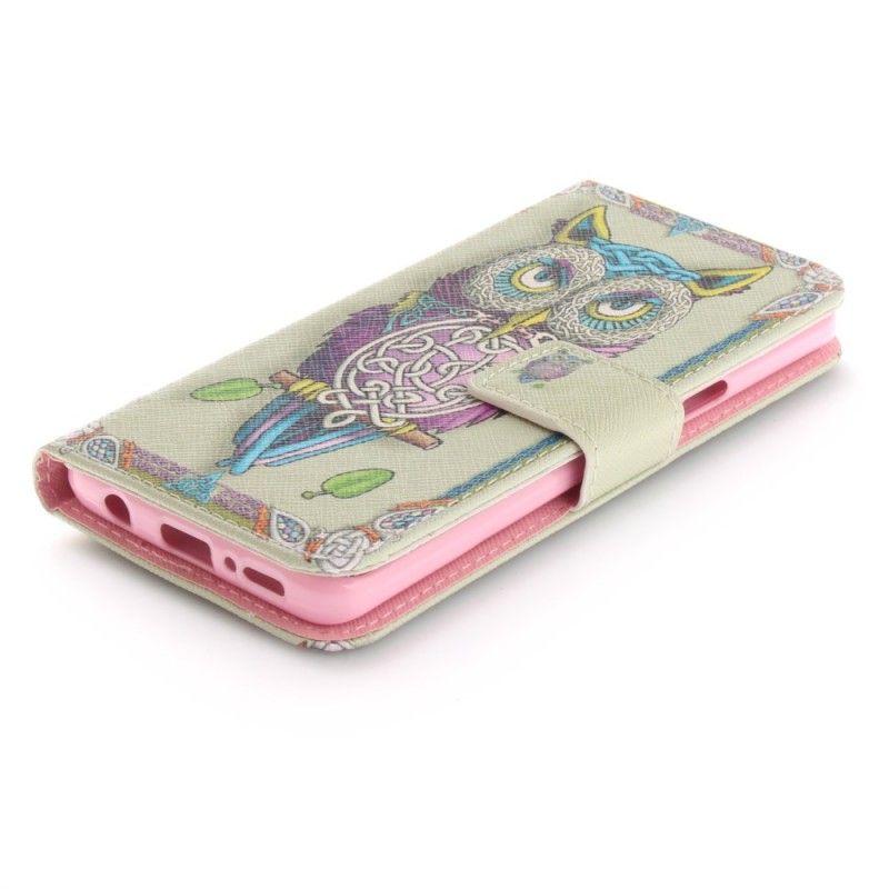 Cover Folio-hoesje Samsung Galaxy S9 Telefoonhoesje Tribale Uil