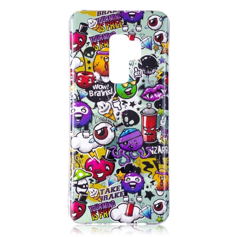 Cover Hoesje Samsung Galaxy S9 Telefoonhoesje Fluorescerende Waanzin