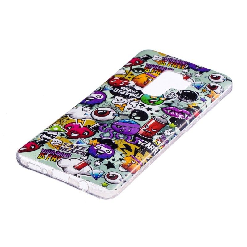 Cover Hoesje Samsung Galaxy S9 Telefoonhoesje Fluorescerende Waanzin