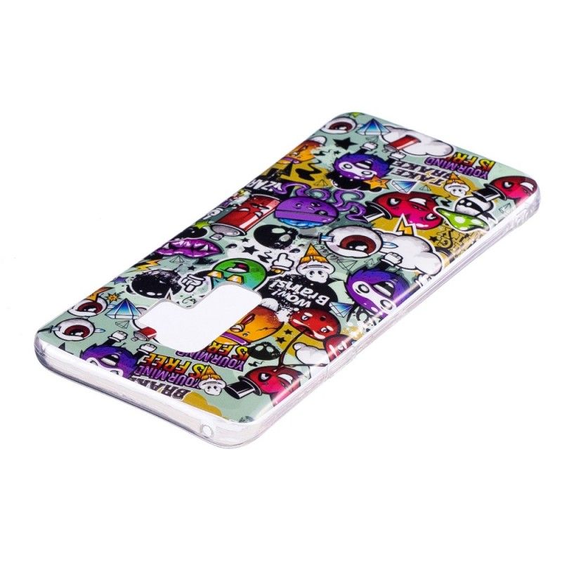 Cover Hoesje Samsung Galaxy S9 Telefoonhoesje Fluorescerende Waanzin