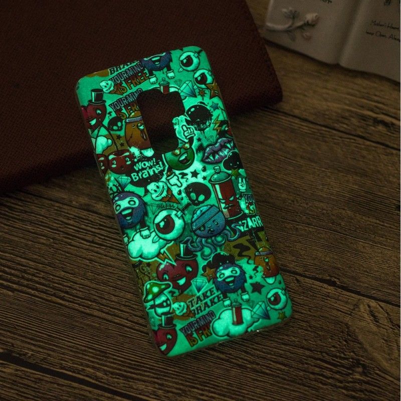 Cover Hoesje Samsung Galaxy S9 Telefoonhoesje Fluorescerende Waanzin