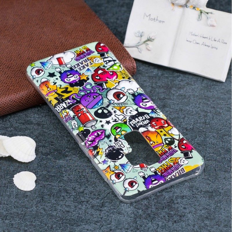 Cover Hoesje Samsung Galaxy S9 Telefoonhoesje Fluorescerende Waanzin
