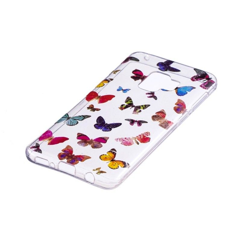 Cover Hoesje Samsung Galaxy S9 Telefoonhoesje Gekleurde Vlinders