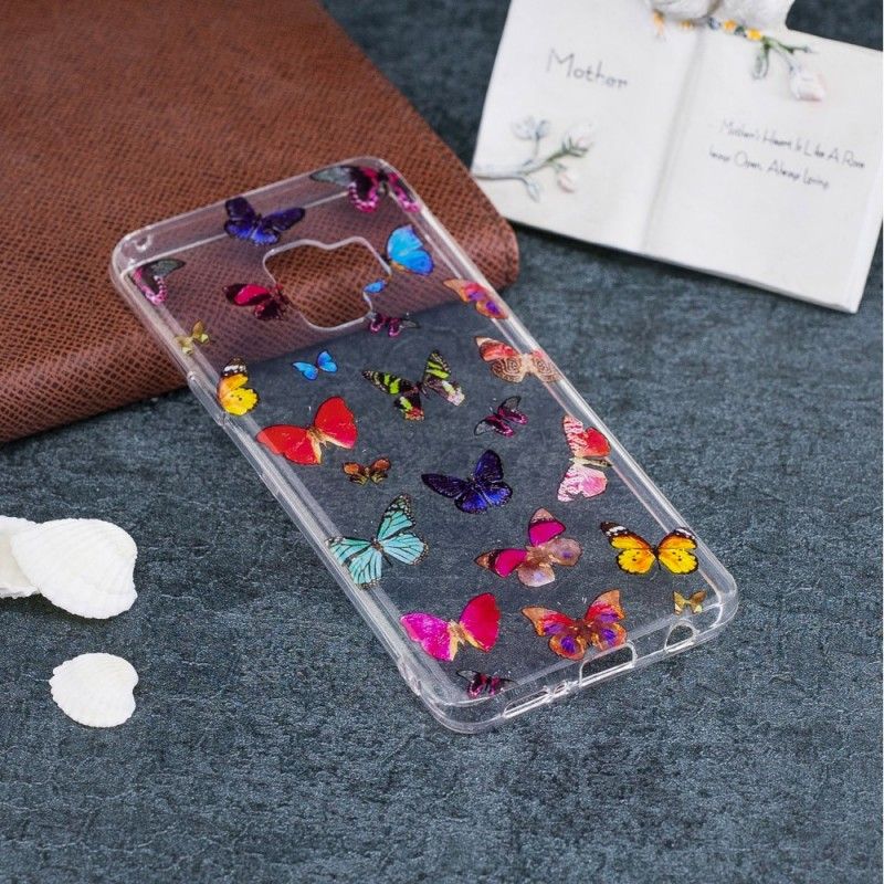Cover Hoesje Samsung Galaxy S9 Telefoonhoesje Gekleurde Vlinders