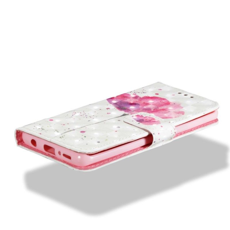Flip Case Leren Samsung Galaxy S9 Aquarel Klaproos