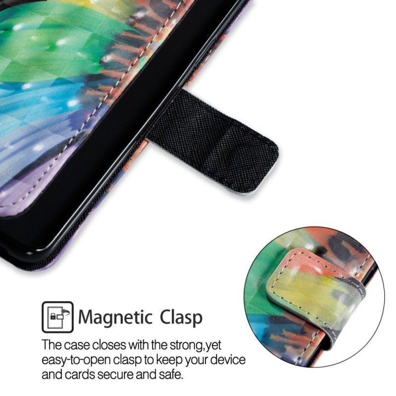 Flip Case Leren Samsung Galaxy S9 Geschilderde Bloem
