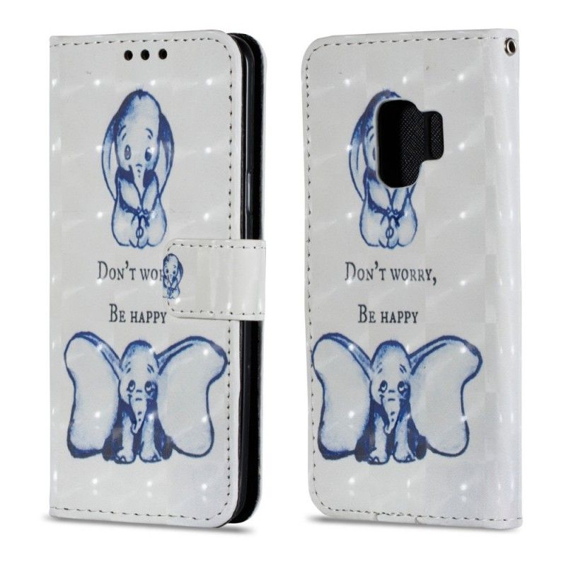 Flip Case Leren Samsung Galaxy S9 Maak Je Geen Zorgen