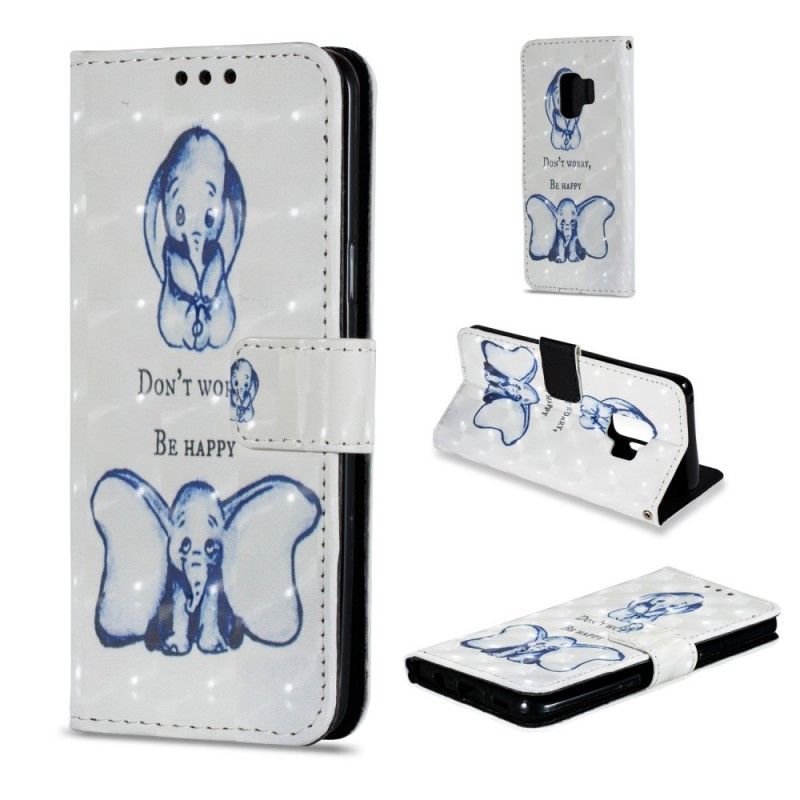 Flip Case Leren Samsung Galaxy S9 Maak Je Geen Zorgen