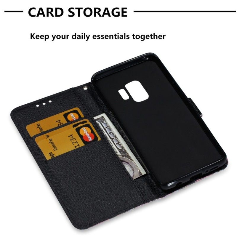 Flip Case Leren Samsung Galaxy S9 Maak Je Geen Zorgen
