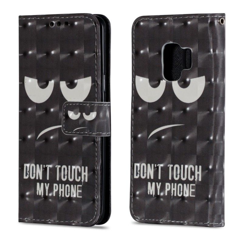 Flip Case Leren Samsung Galaxy S9 Raak Mijn Telefoon Niet Aan