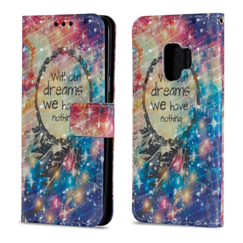 Flip Case Leren Samsung Galaxy S9 Zonder Dromen