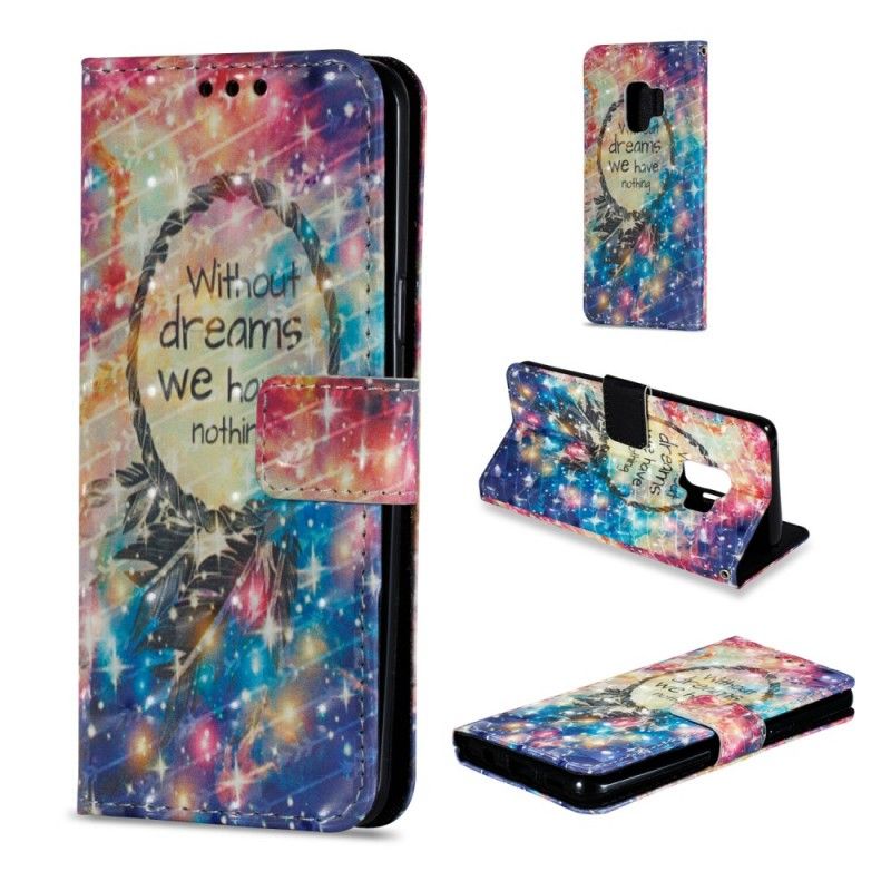 Flip Case Leren Samsung Galaxy S9 Zonder Dromen